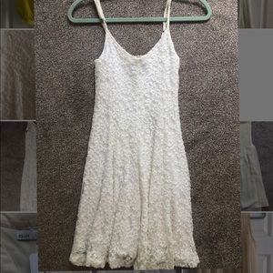 American eagle, lace, spaghetti strap white dress